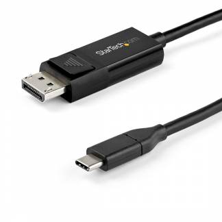 StarTech.com 24 pin USB-C han (input) -> 20 pin DisplayPort han (output) 2 m Sort