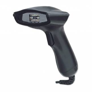 Manhattan 2D Handheld Barcode Scanner, USB, 430mm Scan Depth, Cable 1.5m, Max Ambient Light 100,000 lux (sunlight), Black, Box Stregkodescanner Håndmodel