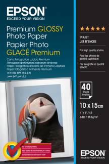 Epson Premium Glossy Photo Paper Fotopapir 100 x 150 mm 40ark C13S042153