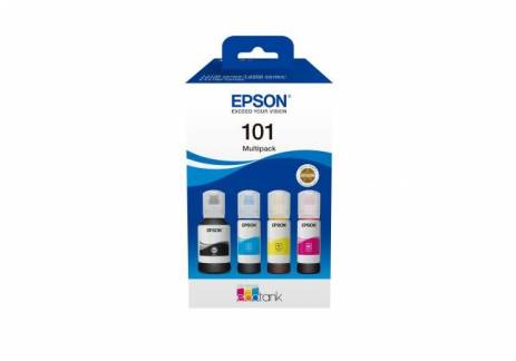 Epson 101 Multipack Sort Gul Cyan Magenta Blækbeholder C13T03V64A