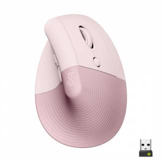 Logitech Lift Vertical Ergonomic Mouse Optisk Trådløs Pink