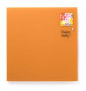 Glass board 45 x 45 cm. Orange