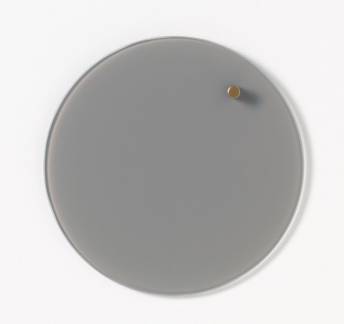 Glastavle magnetisk cirkel Ø25 cm grå