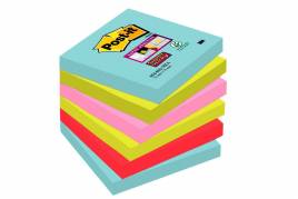 Post-it blok Super Sticky ass. 76x76mm 6blk/pak Miami