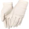 Interlockhandske, THOR, 8, hvid, bomuld/polyester, med krave i bomuld