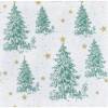 Frokostserviet, Christmas Tree, 3-lags, 1/4 fold, 33x33cm, flerfarvet, nyfiber