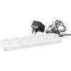 LED oplader, hvid, plast, til 12 LED fyrfadslys