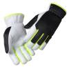 Gedeskindshandske, THOR Driver, 10, hvid, gedeskind/polyester, foret