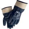 Heldyppet nitrilhandske, THOR, 10, bl&aring;, bomuld/nitril, rigger