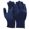 Bomuld/polyester handske, Ansell Versatouch, 7, bl&aring;, akryl/spandex, uden dotter, med elastisk manchet