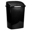 Affaldsspand, V-Part, sort, plast, 26 l, med sving l&aring;g, forberedt til v&aelig;gmontering