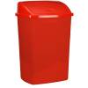 Affaldsspand, 23,5x30x40,5cm, 15 l, r&oslash;d, plast, push l&aring;g