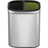 Affaldsspand, EKO OLI-Cube, 20 l, st&aring;l mat, 2-rums