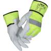 Gedeskindshandske, THOR Trafik Termo, 8, gul, gedeskind, rigger, reflekterende