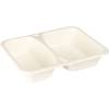 Menubakke, 2-rums, 22,5x17,7x4,5cm, hvid, cellulose