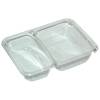 Bakke, klar, A-PET, Standard serie, 2-rums, biret, 215/315 ml, 17,10 x 12,70 x 3,80 cm