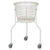 Vaskerivogn, Tina Trolleys, 80cm, 32 l, hvid, galvaniseret st&aring;l/plast, hvid kurv, rund, 3 hjul *Denne vare tages ikke retur*