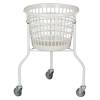 Vaskerivogn, Tina Trolleys, 70cm, &Oslash;44cm, 32 l, hvid, galvaniseret st&aring;l/plast, rund, 3 hjul *Denne vare tages ikke retur*