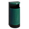 Affaldsspand, V-part, gr&oslash;n, brandsikker, 60 l