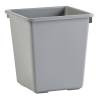 Papirkurv, V-part, gr&aring;, 27 l