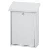 Postkasse, V-part, klar til v&aelig;gmontering, hvid,