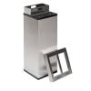 Affaldsspand, Inderspand i metal, brandsikker, b&oslash;rstet st&aring;l, 55 l (25 / 25)