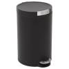 Pedalspand, EKO, sort, med soft close og plastik inderspand, 5 l