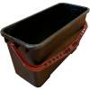 Moppeboks, 56x28x30cm, 25 l, sort, plast, med r&oslash;d hank