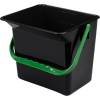 Inventarspand, 6 l, sort, plast, med gr&oslash;n hank