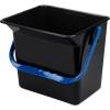 Inventarspand, 6 l, sort, plast, med bl&aring; hank