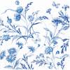 Frokostserviet, ASP-Holmblad, 3-lags, 1/4 fold, 33x33cm, flerfarvet, Blue Flowers