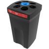 Affaldsspand, Enviro Cup, 100 l, MDPE, 7-rums, sort og r&oslash;d til plastikkrus 
