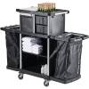 Hotelvogn, Nordic Recycle Trolley 2.0, 1700x560x1070mm, sort, genbrugsplast/aluminium, til tekstiler, med tilbeh&oslash;r.