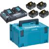 Batteripakke, Makita LXT, 18V, 395x395x215mm, bl&aring;, 4x 6,0Ah, dobbelt lynlader *Denne vare tages ikke retur*