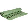 Madaffaldspose, 20 l, transparent gr&oslash;n, LDPE/recycle, 40x50cm, small, 20 stk./rl.