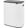 Affaldsspand, Brabantia Bo Touch Bin, hvid, st&aring;l, 1-rums, 60 l, med plast inderspand og soft close