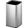 Affaldsspand, EKO Laguna, st&aring;l mat, rustfrit st&aring;l, 1-rums, 12 l, med plast inderspand, fingeraftryksfri