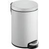 Pedalspand, EKO Serene, hvid, st&aring;l, 1-rums, 8 l, med plast inderspand og soft close