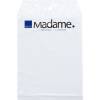 Madamepose, 5 l, hvid, LDPE/genanvendt, 25x35cm, med tryk, med huller til holder