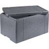 Termokasse, 60x40x32cm, gr&aring;, EPS, 1-rums, 56,8 L, standard, 1/1 GN