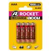 Batteri, Rocket, genopladelig, AAA, R03, 1,2 V