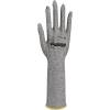 Arbejdshandske, Abena, 10, gr&aring;, HDPE fiber/glasfiber/spandex/nylon, cut 5, lang