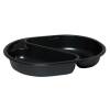 Ovnbakke C-PET sort 2-rum oval 915ml 240x180x40mm 240stk/kar