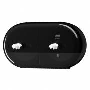 Dispenser, Tork T9, 15,6x39,8x22,1cm, sort, plast, til 2 ruller toiletpapir *Denne vare tages ikke retur*