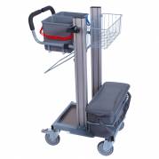 Reng&Atilde;&cedil;ringsvogn, Tina Trolleys Exclusive, 600x550x1150mm, s&Atilde;&cedil;lv, aluminium/st&Atilde;&yen;l, til fugtsystem, med tilbeh&Atilde;&cedil;r *Denne vare tages ikke retur*