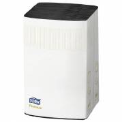 Dispenserserviet, Tork Premium N4, 2-lags, interfold, 21,3x33cm, sort, nyfiber *Denne vare tages ikke retur*