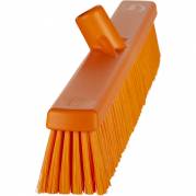 Fejekost, Vikan, orange, PP/polyester/rustfrit st&Atilde;&yen;l, 61 cm, bl&Atilde;&cedil;de b&Atilde;&cedil;rsteh&Atilde;&yen;r *Denne vare tages ikke retur*