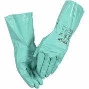 Husholdningshandske, THOR, 7, gr&Atilde;&cedil;n, nitril, med velour, ru overflade