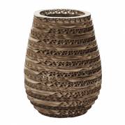 Lysestage til LED lys, Duni Feel, 12cm, &Atilde;&tilde;11cm, brun, pap *Denne vare tages ikke retur*