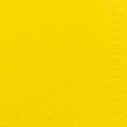 Middagsserviet, Duni, 3-lags, 1/4 fold, 40x40cm, gul, nyfiber *Denne vare tages ikke retur*